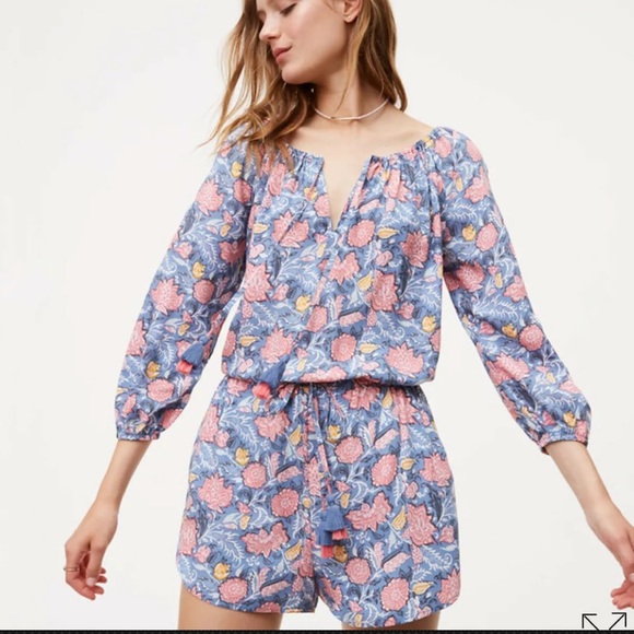 LOFT Pants - ANN TAYLOR LOFT FLORAL ROMPER SZ XL LOFT Pants - ANN TAYLOR LOFT FLORAL ROMPER SZ XL